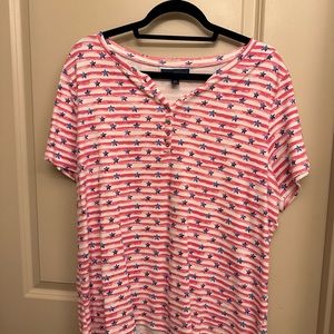 Red white and star shirt